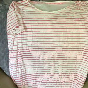 Pink and White Striped Top